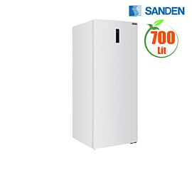 Tủ đông đứng Sanden 700L SFN-0700 ( không đóng tuyết, kiểu dáng hiện đại trang nhã, gas làm lạnh R600, hiển thị nhiệt độ. màu trắng)