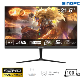 Màn hình SingPC -21.5 inch- ; FHD VA (1920x1080); 250 nits; 100Hz/1ms; Loa 6W; VGA + HDMI; 2Y (SGP215F100-VA)
