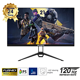 Màn hình SingPC -21.5 inch- ; FHD VA (1920x1080); 250 nits; 120Hz/1ms; Loa 6W; VGA + HDMI; 2Y (SGP215F120-VA)