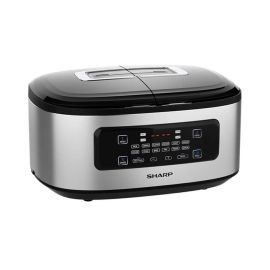 Nồi cơm 2 ngăn đa năng Sharp KN-TC50VN-SL 1.8 lít (0.9 lít x 2) , 900W, cảm ứng, bạc