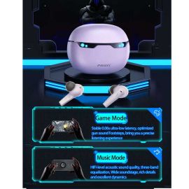 Tai nghe không dây Pisen True WL  X Pods Pro Gaming, màu tím, Bluetooth 5.1,  IPX5/3.7V/20Hz-20KHz(LV09JL)