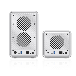 NAS Orico 2-bay MetaCube TS200-EU-GY-BP - ARM Quad-core Cortex-A55 1.7 Ghz; Ram 2GB DDR4; Flash 8GB; Hai khe 2.5/3.5-inch SATA 3.0 max 20TB; LAN Gigabits; USB-C 3.2; USB-A 3.2; App Cloud: Weline; Raid 0, 1, LVM; Chất liệu ABS màu xám