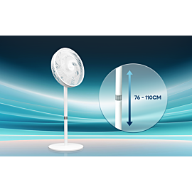 Quạt cây Casper F-D14W1 (50W, 3 cấp độ, 7 cánh, trắng, tùy chỉnh độ cao)