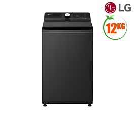 Máy giặt cửa trên LG Inverter 12kg TX2312DT5O (khung nhựa+ kính cường lực, núm xoay, màn led, lồng giặt nhựa + thép ko gỉ, truyền động trực tiếp, công nghệ AI DD 1.0, Turbowash/ 6 chuyển động,800v/1p