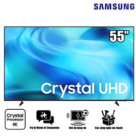 TV Samsung 55-inch 4K 8500H 50Hz ,Crystal Processor 4K, DLG 2K up to 120Hz, Bixby Voice Assistant, Football Mode - 2026