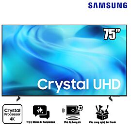 TV Samsung 75-inch 4K 8500H 50Hz ,Crystal Processor 4K, DLG 2K up to 120Hz, Bixby Voice Assistant, Football Mode - 2026