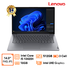 Laptop Lenovo V14 G5 -Luna Grey- 14" FHD IPS 300nits; Intel Core i5-13420H; 16GD5 bus 5200; 512GB SSD; WF6+ BT5 + Lan; WinHSL; 2Y (V14-G5-83HD005JVN)