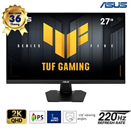 LCD 27-inch 2K Asus Eye Care; Fast IPS QHD(2560x1440); 300cd/m2; 1ms; 220Hz; VESA 10x10; HDMI + DP ; Loa 2Wx2; Đế công thái học; HDMI cable; 3Y(VG27AQ5F)