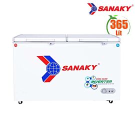 Tủ đông mát Sanaky 365L inverter VH-5699W3 (2 ngăn đông(215L) - mát(150L), 2 cánh, Dàn đồng), Smart Inverter, Gas R600a 1357x761x900 (RxSxC).