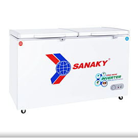 Tủ đông mát Sanaky 365L inverter VH-5699W3 (2 ngăn đông(215L) - mát(150L), 2 cánh, Dàn đồng), Smart Inverter, Gas R600a 1357x761x900 (RxSxC).