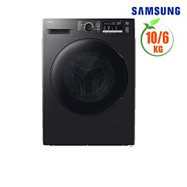 Máy giặt sấy Samsung cửa trước inverter 10kg/6kg WD10HG4U04BBSV diệt khuẩn Hygiene Steam, giặt khô khử mùi AirWash, động cơ Digital Inverter, màu đen