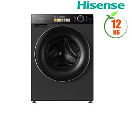 Máy giặt cửa trước Hisense inverter 12kg WF120M5 (giặt chống đọng cặn >95%, tia nước pure jet, tự động phân bổ nước giặt, bảng điều khiển đa màu sắc, đèn lồng giặt, giặt AI tiết kiệm điện nước, one touch AI, tự dộng vệ sinh lồng giặt, kết nối qua App, màu