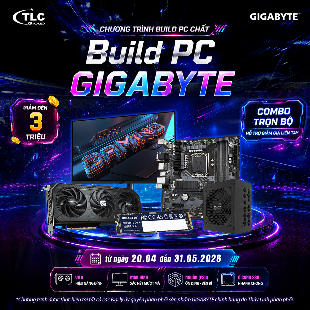 BUILD PC CHẤT – NHẬN GIẢM GIÁ LIỀN TAY CÙNG SIÊU PHẨM GIGABYTE!