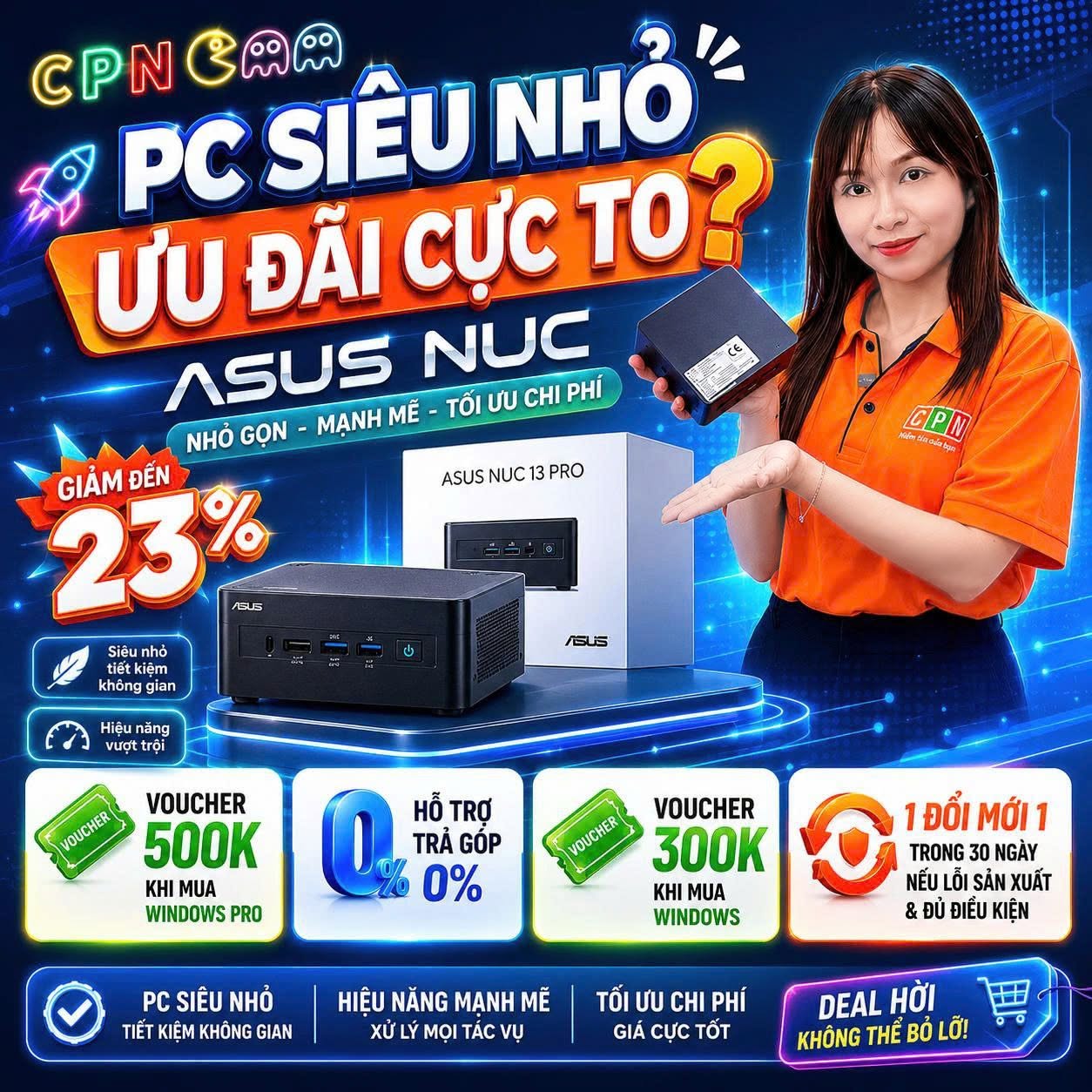 PC SIÊU NHỎ - ƯU ĐÃI CỰC TO CÙNG ASUS NUC