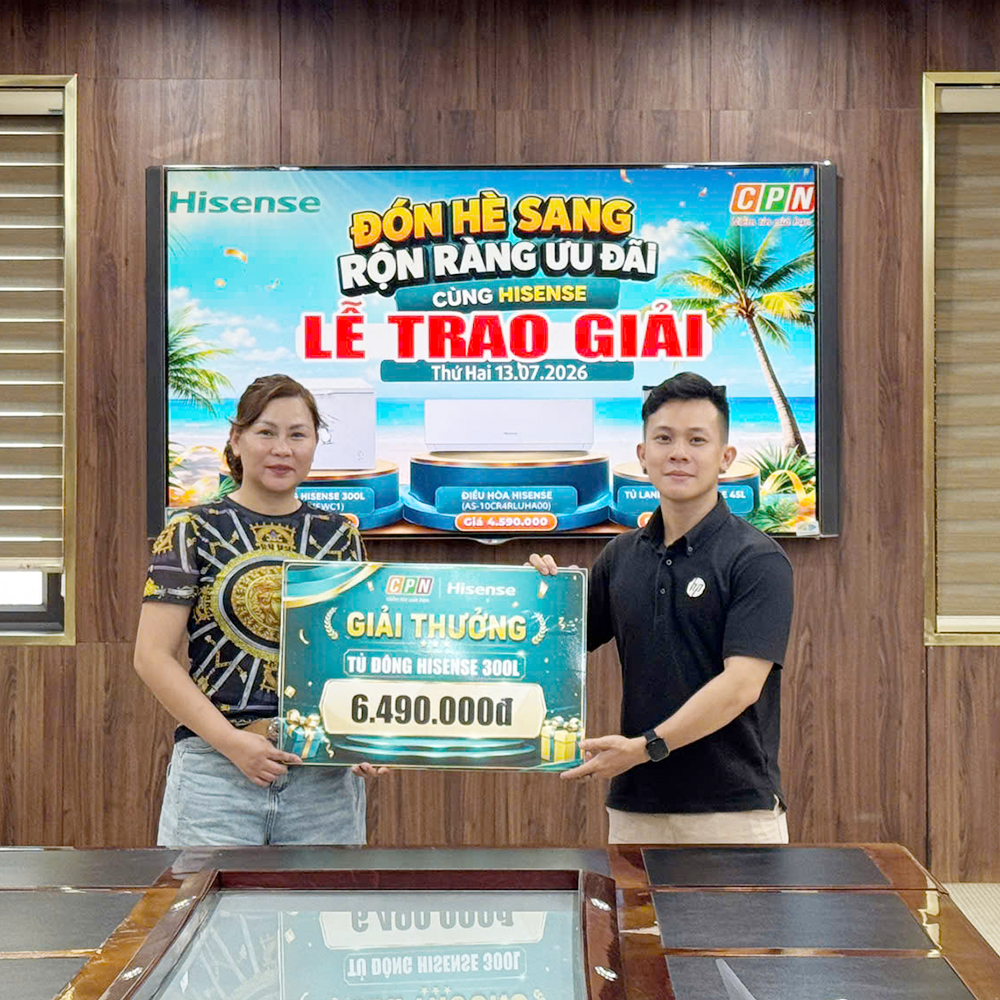 CHÚC MỪNG QUÝ KHÁCH HÀNG TRÚNG THƯỞNG CHƯƠNG TRÌNH "ĐÓN HÈ SANG - RỘN RÀNG ƯU ĐÃI CÙNG HISENSE"